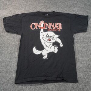 TC Sportswear Cincinnati Bearcats T-Shirt Mens L Black Vintage 90s Made in USA